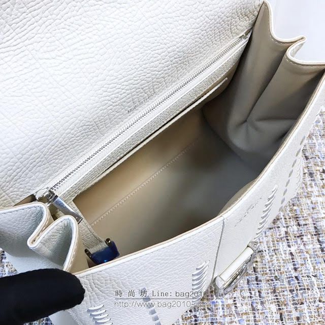 DELVAUX女包 比利時德爾沃 全球限量版 Tribal Stitch系列 德爾沃手拎包 GF0028白色編織 大號女手腕包  fcs1118